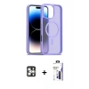 MARSİLYAN™- iPhone 16 Pro Max Kılıf Siluet Minimal Prime - Siyah Bilvis 3X AR Hayalet Cam Ekran Koruyucu + PVD Metal Kamera Lens - GS