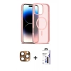 MARSİLYAN™- iPhone 16 Pro Max Kılıf Siluet Minimal Prime - Siyah Bilvis 3X AR Hayalet Cam Ekran Koruyucu + Pers Alüminyum Kamera Lens - CLTM