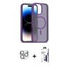 MARSİLYAN™- iPhone 16 Pro Max Kılıf Siluet Minimal Prime - Siyah Bilvis 3X AR Hayalet Cam Ekran Koruyucu + Pers Alüminyum Kamera Lens - GS