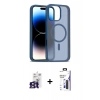 MARSİLYAN™- iPhone 16 Pro Max Kılıf Siluet Minimal Prime - Siyah Bilvis 3X AR Hayalet Cam Ekran Koruyucu + Bilvis Titan Kamera Lens - TMGI