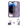 MARSİLYAN™- iPhone 16 Pro Max Kılıf Siluet Minimal Prime - Siyah Bilvis 3X AR Hayalet Cam Ekran Koruyucu + Bilvis Titan Kamera Lens - SH