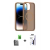 MARSİLYAN™- iPhone 16 Pro Max Kılıf Siluet Minimal Prime - Siyah Bilvis 3X AR Hayalet Cam Ekran Koruyucu + Raze Metal Kamera Lens - SH