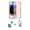 MARSİLYAN™- iPhone 16 Pro Max Kılıf Siluet Minimal Prime - Siyah Bilvis 3X AR Hayalet Cam Ekran Koruyucu + Raze Metal Kamera Lens - SH
