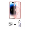 MARSİLYAN™- iPhone 16 Pro Max Kılıf Siluet Minimal Prime - Siyah Bilvis 3X AR Hayalet Cam Ekran Koruyucu + Pers Alüminyum Kamera Lens - GS