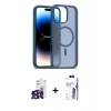 MARSİLYAN™- iPhone 16 Pro Max Kılıf Siluet Minimal Prime - Siyah Bilvis 3X AR HD Cam Ekran Koruyucu + Bilvis Titan Kamera Lens - SH