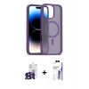 MARSİLYAN™- iPhone 16 Pro Max Kılıf Siluet Minimal Prime - Siyah Bilvis 3X AR HD Cam Ekran Koruyucu + Bilvis Titan Kamera Lens - SH