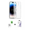 MARSİLYAN™- iPhone 16 Pro Max Kılıf Siluet Minimal Prime - Siyah Bilvis 3X AR HD Cam Ekran Koruyucu + Raze Metal Kamera Lens - BZ