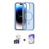 MARSİLYAN™- iPhone 16 Pro Max Kılıf Siluet Minimal Prime - Siyah Bilvis 5in1 3D Magic Cam Ekran Koruyucu + Bilvis Titan Kamera Lens - GS