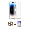 MARSİLYAN™- iPhone 16 Pro Max Kılıf Siluet Minimal Prime - Siyah Bilvis 5in1 3D Magic Cam Ekran Koruyucu + Çöl Titanyum Pers Alüminyum Kamera Lens