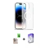 MARSİLYAN™- iPhone 16 Pro Max Kılıf Siluet Minimal Prime - Siyah Bilvis 5in1 3D Magic Cam Ekran Koruyucu + Raze Metal Kamera Lens - NLGY