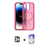 MARSİLYAN™- iPhone 16 Pro Max Kılıf Siluet Minimal Prime - Siyah Bilvis 5in1 3D Magic Cam Ekran Koruyucu + PVD Metal Kamera Lens - GS