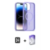 MARSİLYAN™- iPhone 16 Pro Max Kılıf Siluet Minimal Prime - Siyah Bilvis 5in1 3D Magic Cam Ekran Koruyucu + PVD Metal Kamera Lens - SH