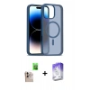 MARSİLYAN™- iPhone 16 Pro Max Kılıf Siluet Minimal Prime - Siyah Bilvis 5in1 3D Magic Cam Ekran Koruyucu + Raze Metal Kamera Lens - NLGY