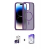 MARSİLYAN™- iPhone 16 Pro Max Kılıf Siluet Minimal Prime - Siyah Bilvis 5in1 3D Magic Cam Ekran Koruyucu + Bilvis Titan Kamera Lens - TMGI