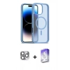 MARSİLYAN™- iPhone 16 Pro Max Kılıf Siluet Minimal Prime - Siyah Bilvis 5in1 3D Magic Cam Ekran Koruyucu + Pers Alüminyum Kamera Lens - GI