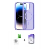 MARSİLYAN™- iPhone 16 Pro Max Kılıf Siluet Minimal Prime - Siyah Bilvis 5in1 3D Magic Cam Ekran Koruyucu + Raze Metal Kamera Lens - BZ