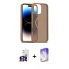 MARSİLYAN™- iPhone 16 Pro Max Kılıf Siluet Minimal Prime - Siyah Bilvis 5in1 3D Magic Cam Ekran Koruyucu + Bilvis Titan Kamera Lens - GS