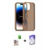 MARSİLYAN™- iPhone 16 Pro Max Kılıf Siluet Minimal Prime - Siyah Bilvis 5in1 3D Magic Cam Ekran Koruyucu + Raze Metal Kamera Lens - NLGY