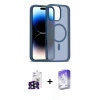 MARSİLYAN™- iPhone 16 Pro Max Kılıf Siluet Minimal Prime - Siyah Bilvis 5in1 3D Magic Cam Ekran Koruyucu + Bilvis Titan Kamera Lens - SH