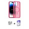 MARSİLYAN™- iPhone 16 Pro Max Kılıf Siluet Minimal Prime - Siyah Bilvis 5in1 3D Magic Cam Ekran Koruyucu + Pers Alüminyum Kamera Lens - GS