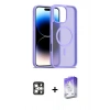 MARSİLYAN™- iPhone 16 Pro Max Kılıf Siluet Minimal Prime - Siyah Bilvis 5in1 3D Magic Cam Ekran Koruyucu + PVD Metal Kamera Lens - GS