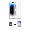 MARSİLYAN™- iPhone 16 Pro Max Kılıf Siluet Minimal Prime - Siyah Bilvis 5in1 3D Magic Cam Ekran Koruyucu + PVD Metal Kamera Lens - GS
