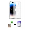 MARSİLYAN™- iPhone 16 Pro Max Kılıf Siluet Minimal Prime - Siyah Bilvis 5in1 3D Magic Cam Ekran Koruyucu + Raze Metal Kamera Lens - CLTM