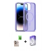 MARSİLYAN™- iPhone 16 Pro Max Kılıf Siluet Minimal Prime - Siyah Bilvis 5in1 3D Magic Cam Ekran Koruyucu + Raze Metal Kamera Lens - NLGY