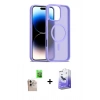 MARSİLYAN™- iPhone 16 Pro Max Kılıf Siluet Minimal Prime - Siyah Bilvis 5in1 5D Magic Hayalet Cam Ekran Koruyucu + Raze Metal Kamera Lens - NLGY