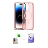 MARSİLYAN™- iPhone 16 Pro Max Kılıf Siluet Minimal Prime - Siyah Bilvis 5in1 5D Magic Hayalet Cam Ekran Koruyucu + Raze Metal Kamera Lens - NLGY