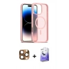 MARSİLYAN™- iPhone 16 Pro Max Kılıf Siluet Minimal Prime - Siyah Bilvis 5in1 5D Magic Hayalet Cam Ekran Koruyucu + Pers Alüminyum Kamera Lens - CLTM