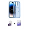 MARSİLYAN™- iPhone 16 Pro Max Kılıf Siluet Minimal Prime - Siyah Bilvis 5in1 5D Magic Hayalet Cam Ekran Koruyucu + Bilvis Titan Kamera Lens - GS