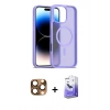 MARSİLYAN™- iPhone 16 Pro Max Kılıf Siluet Minimal Prime - Siyah Bilvis 5in1 5D Magic Hayalet Cam Ekran Koruyucu + Pers Alüminyum Kamera Lens - CLTM