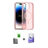 MARSİLYAN™- iPhone 16 Pro Max Kılıf Siluet Minimal Prime - Siyah Bilvis 5in1 5D Magic Hayalet Cam Ekran Koruyucu + Raze Metal Kamera Lens - SH