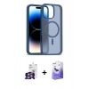 MARSİLYAN™- iPhone 16 Pro Max Kılıf Siluet Minimal Prime - Siyah Bilvis 5in1 5D Magic Hayalet Cam Ekran Koruyucu + Bilvis Titan Kamera Lens - GS