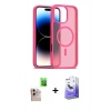 MARSİLYAN™- iPhone 16 Pro Max Kılıf Siluet Minimal Prime - Siyah Bilvis 5in1 5D Magic Hayalet Cam Ekran Koruyucu + Raze Metal Kamera Lens - NLGY