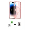 MARSİLYAN™- iPhone 16 Pro Max Kılıf Siluet Minimal Prime - Siyah Bilvis Hayalet Cam Ekran Koruyucu + Beyaz Raze Metal Kamera Lens