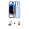 MARSİLYAN™- iPhone 16 Pro Max Kılıf Siluet Minimal Prime - Siyah Bilvis Hayalet Cam Ekran Koruyucu + Bilvis Titan Kamera Lens - TMGI