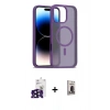MARSİLYAN™- iPhone 16 Pro Max Kılıf Siluet Minimal Prime - Siyah Bilvis Hayalet Cam Ekran Koruyucu + Bilvis Titan Kamera Lens - SH