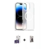 MARSİLYAN™- iPhone 16 Pro Max Kılıf Siluet Minimal Prime - Siyah Bilvis Hayalet Cam Ekran Koruyucu + Bilvis Titan Kamera Lens - TMGI
