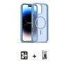 MARSİLYAN™- iPhone 16 Pro Max Kılıf Siluet Minimal Prime - Siyah Bilvis Hayalet Cam Ekran Koruyucu + PVD Metal Kamera Lens - GD
