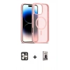 MARSİLYAN™- iPhone 16 Pro Max Kılıf Siluet Minimal Prime - Siyah Bilvis Hayalet Cam Ekran Koruyucu + PVD Metal Kamera Lens - GD