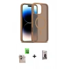 MARSİLYAN™- iPhone 16 Pro Max Kılıf Siluet Minimal Prime - Siyah Bilvis Hayalet Cam Ekran Koruyucu + Raze Metal Kamera Lens - NLGY