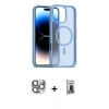MARSİLYAN™- iPhone 16 Pro Max Kılıf Siluet Minimal Prime - Siyah Bilvis Hayalet Cam Ekran Koruyucu + Pers Alüminyum Kamera Lens - GI