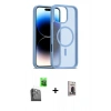 MARSİLYAN™- iPhone 16 Pro Max Kılıf Siluet Minimal Prime - Siyah Bilvis Hayalet Cam Ekran Koruyucu + Raze Metal Kamera Lens - SH