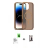 MARSİLYAN™- iPhone 16 Pro Max Kılıf Siluet Minimal Prime - Siyah Bilvis Hayalet Cam Ekran Koruyucu + Raze Metal Kamera Lens - BZ