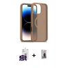 MARSİLYAN™- iPhone 16 Pro Max Kılıf Siluet Minimal Prime - Siyah Bilvis Hayalet Cam Ekran Koruyucu + Bilvis Titan Kamera Lens - SH