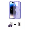 MARSİLYAN™- iPhone 16 Pro Max Kılıf Siluet Minimal Prime - Siyah Bilvis Hayalet Cam Ekran Koruyucu + Bilvis Titan Kamera Lens - SH