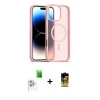 MARSİLYAN™- iPhone 16 Pro Max Kılıf Siluet Minimal Prime - Siyah Buffer Cam Ekran Koruyucu + Beyaz Raze Metal Kamera Lens