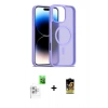 MARSİLYAN™- iPhone 16 Pro Max Kılıf Siluet Minimal Prime - Siyah Buffer Cam Ekran Koruyucu + Beyaz Raze Metal Kamera Lens